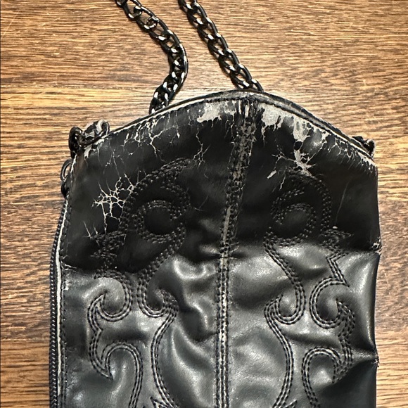 Vintage Cowboy Boot Purse Black - Picture 4 of 8